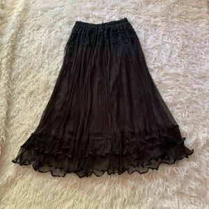 Black lace skirt